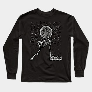 Cat and moon Long Sleeve T-Shirt